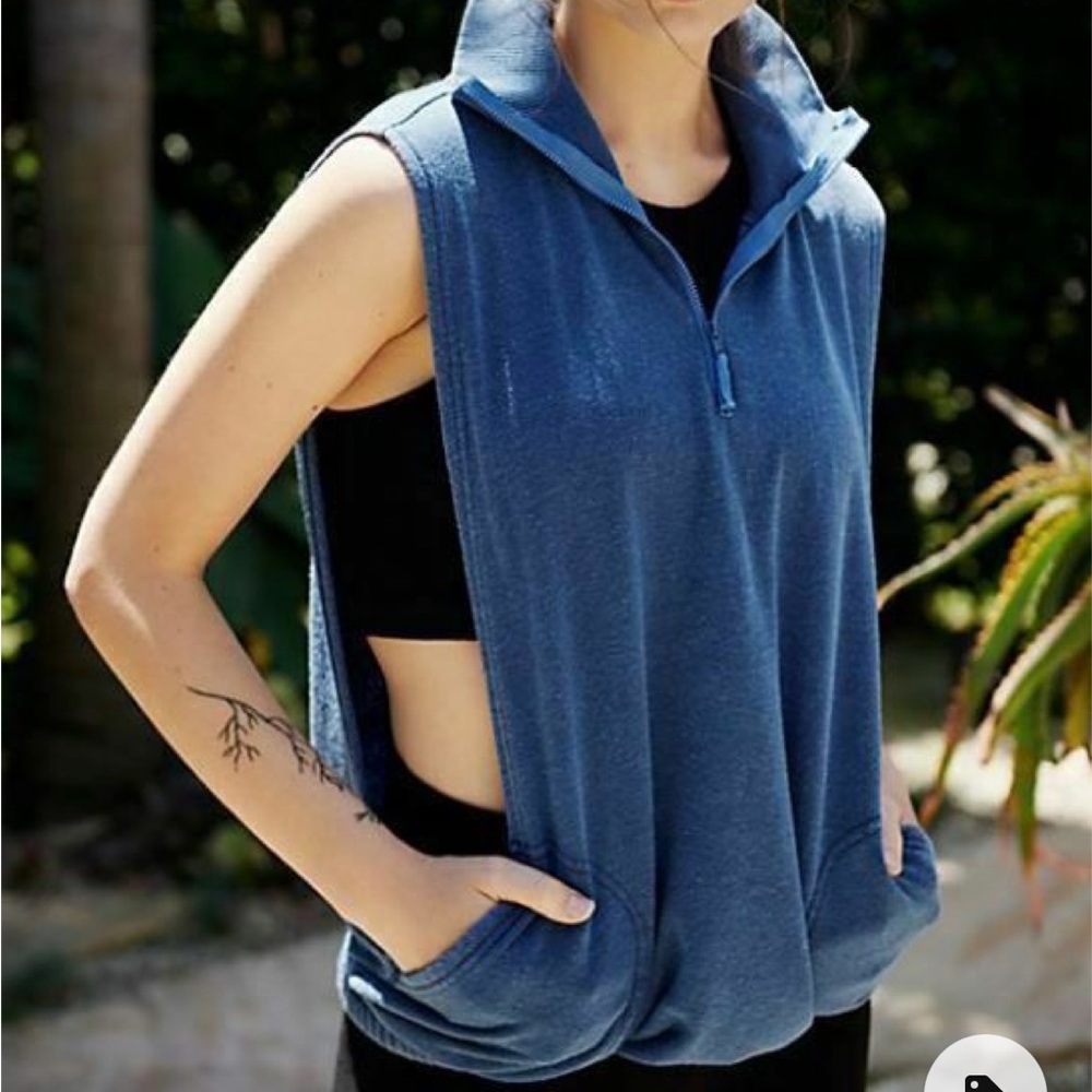 Free People Movement half zip vest